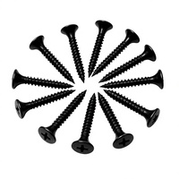 Vis autoperceuse à tête trompette phosphatée noire C1022A pour plaques de plâtre, fabriquée en Chine