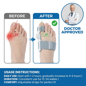 Penyangga Bunion 3-in-1 Putar yang Dapat Disesuaikan, Laris Manis, Ortosis Siang/Malam, Stabil, MOQ Rendah, Stok Banyak - Product Image 3