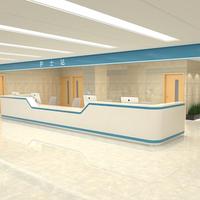 Comptoir de réception moderne pour clinique dentaire, hôpital, poste d'infirmière, structure en acier inoxydable, stable et pratique