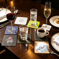 Sous-verre carré en carton absorbant personnalisé pour boissons, protection de table pour restaurants, cafés et bars