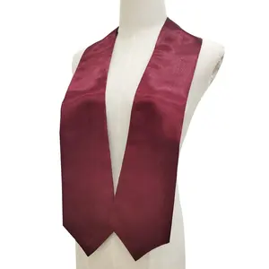 Custom Unisex Adult Maroon Plain Graduation Stole Graduation Honor Sash