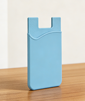Porte-cartes de téléphone en silicone d'usine, pochette autocollante 3M, logo personnalisé, porte-cartes de crédit, porte-cartes d'identité, cadeaux promotionnels d'affaires