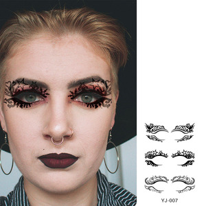 Patch de maquillage jetable pour les yeux, autocollant de tatouage temporaire, faux cils, autocollant de simulation d'eye-liner pour fêtes d'anniversaire - Product Image 3
