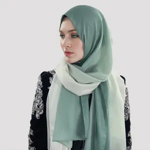 وشاح إسلامي ذو انحناء عصري للشرق الأوسط وهو وشاح حجاب حجابي طويل مصنوع من الحرير الإماليزي وشاح من الشاش للاستخدام العرقي