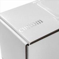 Boîte d'expédition écologique personnalisable avec doublure en mousse, grande capacité, options de gaufrage de logo personnalisé