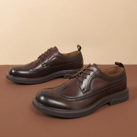 Mocassins d'été pour hommes en cuir pleine fleur de vachette, à semelle épaisse, bout rond, style coréen, décontractés et professionnels