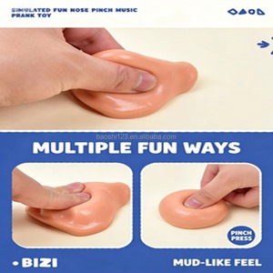 Nariz Humana Realista de TPR de 8 cm, Textura de Lodo Húmedo Súper Suave, Juguete Antiestrés Divertido y Realista, Sólido, Sin Líquido, Sin Gel - Product Image 2