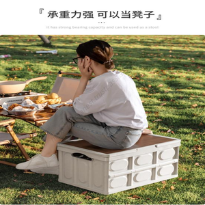 Caja de Almacenamiento Plegable para Camping, Contenedor Portátil para Picnic al Aire Libre, Organizador de Maletero con Asa - Product Image 3