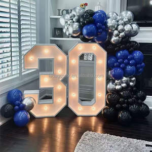 Large Gold Acrylic <b>Mirror</b> Number <b>Stand</b> for Party Decorations SMOOTH New Arrival Birthday Backdrop for Events - Product Image 4