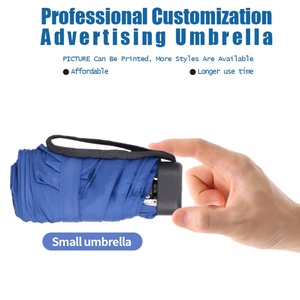 Portable Pocket Mini Umbrella Waterproof Windproof Mini 5 Folding Umbrellas Fashion Pure Color Umbrella for Lady - Product Image 2