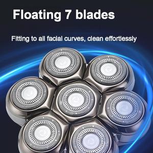 CITICITY Men's Seven-Head Razor Body Washing Electric Knife Accessory Set Household Use USB Power Source Bald Machine Razor - Product Image 5