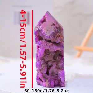 Tour de sphalerite violette Aura, pointe de cristal naturel, spécimen minéral pour l'énergie de guérison, la décoration intérieure et la vente en gros - Product Image 2
