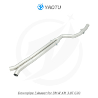 Tube d'échappement intermédiaire YT haute performance en acier inoxydable avec OPF adapté pour BMW XM 3.0T G90 sablé