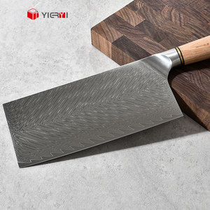 Couteau à découper en acier Damas à 67 couches, couteau de chef en acier au carbone, couteau à viande et à légumes, couteaux de cuisine, couteau à hacher chinois - Product Image 3