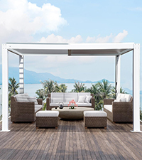 Pergola 5x3m op maat gemaakt, Sun Lifestyle Design, aluminium constructie voor een gezonde buitenleefruimte - Product Image 5