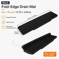Tapis de drainage en silicone pour évier de cuisine, plateau de rangement pour comptoir
