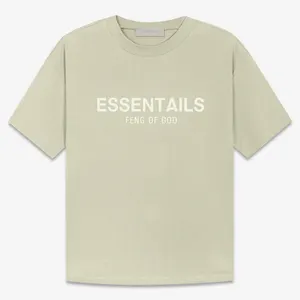 Custom Print Oversized 100% Katoen Cropped Top Drop Shoulder Raglan Mode Ronde Hals Y 2K Essentials T-Shirt Set Voor Vrouwen