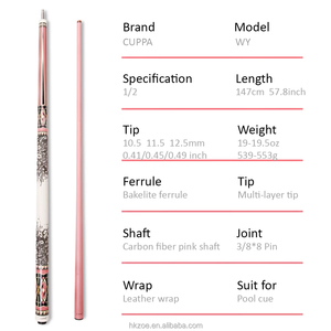 Cuppa Carbon Fiber <b>Pool</b> Cue <b>Stick</b> 12.5mm Tip Low Deflection <b>Pool</b> <b>Stick</b> 58inches Canadian Maple Billiard Cue <b>Sticks</b> Professional - Product Image 3
