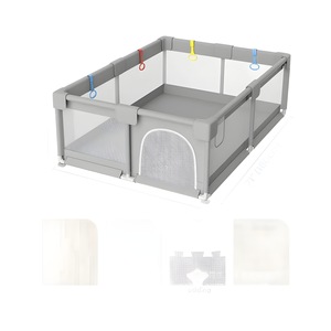 Parc pour bébé facile à installer, <span class=keywords><strong>centre</strong></span> d'activités stable avec porte à verrouillage pour enfants, clôture pour tout-petits - Product Image 1