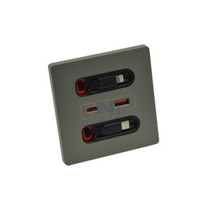 <span class=keywords><strong>Prise</strong></span> murale électrique Boente 86*86 mm mini, dissimulée, usage commercial, 10A, configuration <span class=keywords><strong>USB</strong></span> avec câble <span class=keywords><strong>Lightning</strong></span> et Type-C - Product Image 5