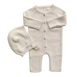 Everystep Automne Vêtements pour bébé nouveau-né Body pour bébé en coton côtelé à manches longues