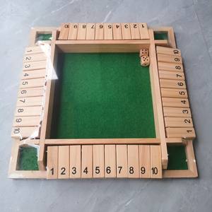 Jeux de société en bois personnalisés à succès avec 4 joueurs, jeu de dés Shut the Box pour enfants et adultes - Product Image 3