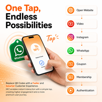 Etiquetas NFC de Silicona Impermeables para Redes Sociales, Ntag213 215 216, Etiqueta RFID con Forma Personalizada para Reseñas de Google, Instagram, Facebook