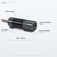 Module de point laser vert 532nm Classe 2, indicateur industriel pour machines et équipements, CE RoHS, vente en gros OEM