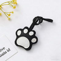Breloques créatives en cuir PU en forme de patte de chat, accessoires suspendus faits main en cuir animalier, mignons, élégants et raffinés