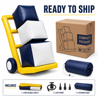 Chariot publicitaire gonflable personnalisé en forme de chariot à main, présentoir promotionnel pour la logistique, accessoires promotionnels, OEM ODM, logo, couleur, taille, impression personnalisée
