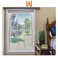 Fenêtre à guillotine simple en PVC pour toit de maison, fenêtre coulissante verticale en verre vinyle pour salon