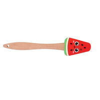Spatule en silicone mignonne en forme de fruit avec manche en bois, outil de cuisson antiadhésif pour mélanger la crème et la confiture, ustensile de cuisine