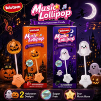 Fabrieksgroothandel Halloween Muziek Lollipop Beengeleiding Audio Lollipop Fruit smaak Harde snoepjes Grappige Trick or Treat snoepjes