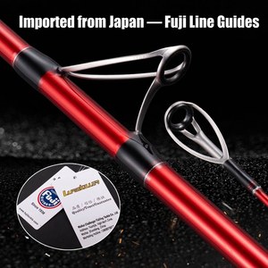 Nouvelle <span class=keywords><strong>Canne</strong></span> à Pêche Surf Casting <span class=keywords><strong>Lurekiller</strong></span> Lure Killer Surf Master 4.2m 100-300g 3 Sections en Carbone avec Guides FUJI, Poids Léger Seulement 410g - Product Image 3