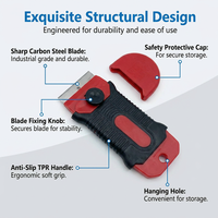 Mini grattoir utilitaire polyvalent pour enlever le mastic, la colle, la gomme, la surface des carreaux de mur, le four et le plastique.