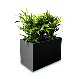 59 L Black Galvanized Steel Planter Home & Garden Use Customizable Capacity <b>Flower</b> <b>Box</b> OEM ODM Service - Product Image 1