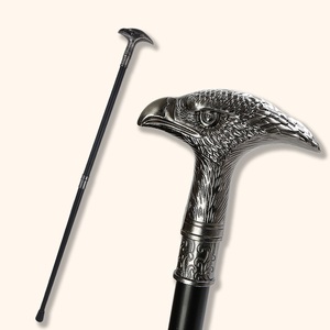 Bastone da passeggio antico in argento con testa d'aquila, bastone elegante staccabile, bastone decorativo per cosplay da gentiluomo - Product Image 2