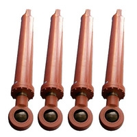 Vérin hydraulique agricole télescopique multi-étages à longue course, à levage stable, avec double mors pour remorque agricole basculante