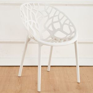 Sedia da Giardino Impilabile Commerciale con Schienale Sagomato in Rete Monopezzo per Ristoranti - Product Image 4