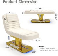 Table de massage électrique moderne de luxe à bouton unique pour salon de beauté, spa, esthétique, soins du visage, lit de beauté, lit pour extensions de cils