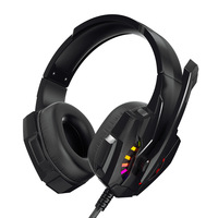 Headset Gaming Dinamis Over-ear Bestseller G9000 dengan Lampu RGB, Kabel, dan Mikrofon untuk Pelajar