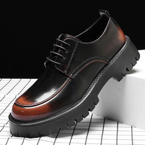 Zapatos Formales Casuales para Hombre con Suela Gruesa, Impermeables, con Soporte de Arco y Correa de Hebilla, Parte Superior de Cuero PU, Zapatos de Negocios para Otoño - Product Image 5