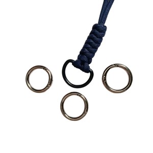Zinc Alloy Round Keychain With <b>Spring</b> <b>Clip</b> For Outdoor Hiking Gear And Dry Sack Use - Product Image 5