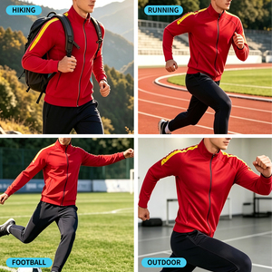 Survêtement de football pour hommes, veste respirante à fermeture éclair avec nom d'équipe personnalisé, prix de gros pour les kits des joueurs de football de club - Product Image 4