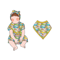 Ensemble de vêtements pour bébé Little Glow Kids, best-seller en gros, short à manches courtes réglable avec bavoir, adapté à un usage quotidien