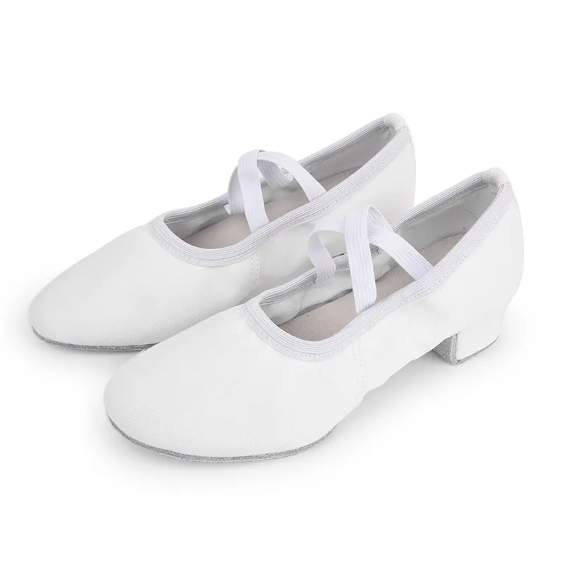 Exquisito interior con tacón 3,5 cm Ballet damas adultas gimnasia artística zapatos de baile