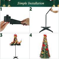 Pour l'exportation : Nouveaux ornements rétractables et pliables LS-605, décoration lumineuse pour sapin de Noël, vente directe usine