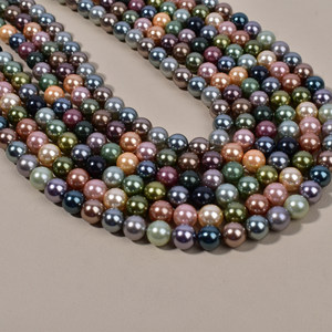 4mm 6mm 8mm 10mm 12mm Multi Colors Jewelry Imitation Shell <strong>Pearl</strong> <strong>Beads</strong> , Through Hole Premium Imitation Shell <strong>Beads</strong> - Product Image 5