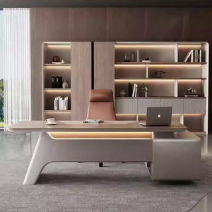 Bàn làm việc của sếp Tối giản, nhẹ nhàng và sang trọng Cảm giác cao cấp Bàn làm việc của Chủ tịch Văn phòng của Chủ tịch Bàn hội nghị lớn Bàn làm việc của Giám đốc - Product Image 2