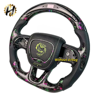 Volant sport en fibre de carbone de haute qualité, durable et personnalisé pour les nouveaux modèles de voitures HZ Dodge Challenger Charger Hellcat